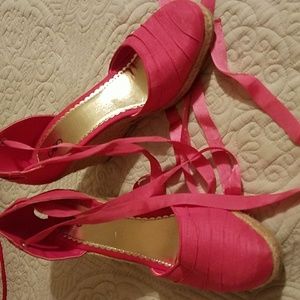 Fuschia espadrills 10m